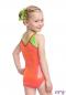 Preview: Ervy Turnanzug Addison in metallic grapefruit ohne Arm seitlich von hinten