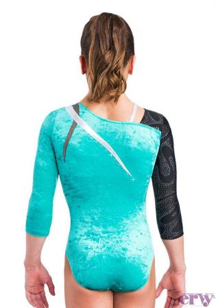 Preview: ERVY Turnanzug Samt Flame von hinten