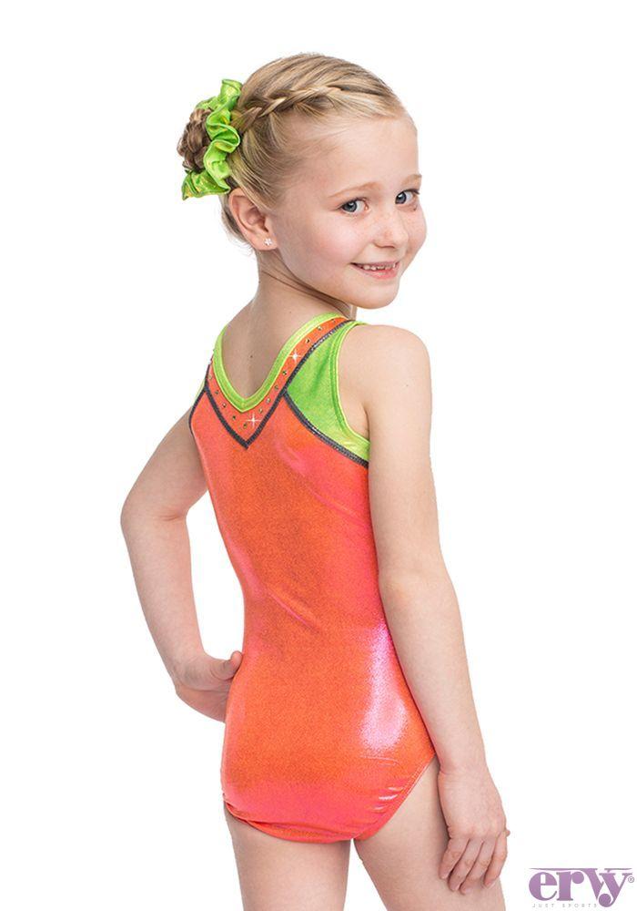 Ervy Turnanzug Addison in metallic grapefruit ohne Arm seitlich von hinten